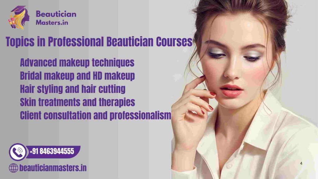 Topics in proffesional beautician course image